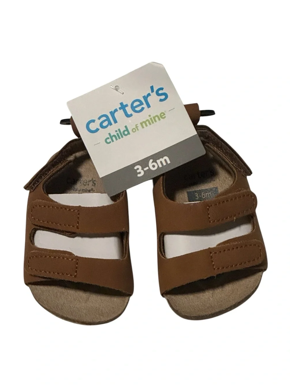 Carter's Brown Baby Sandals - Adjustable Straps